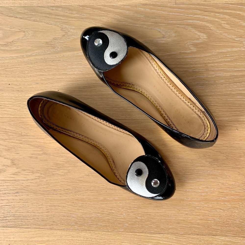 Charlotte Olympia Yin yang round toe flat